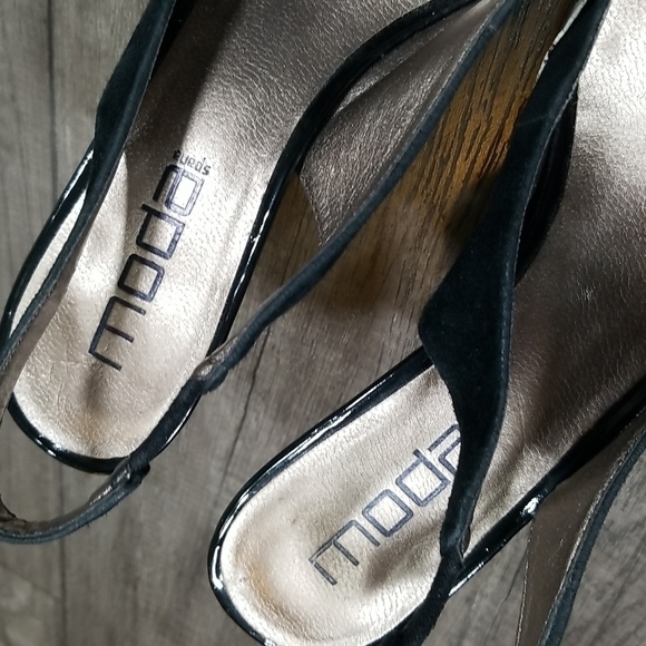 Moda Spana Suede and Snake Skin Print Heels Size 8.5M - Picture 4 of 7